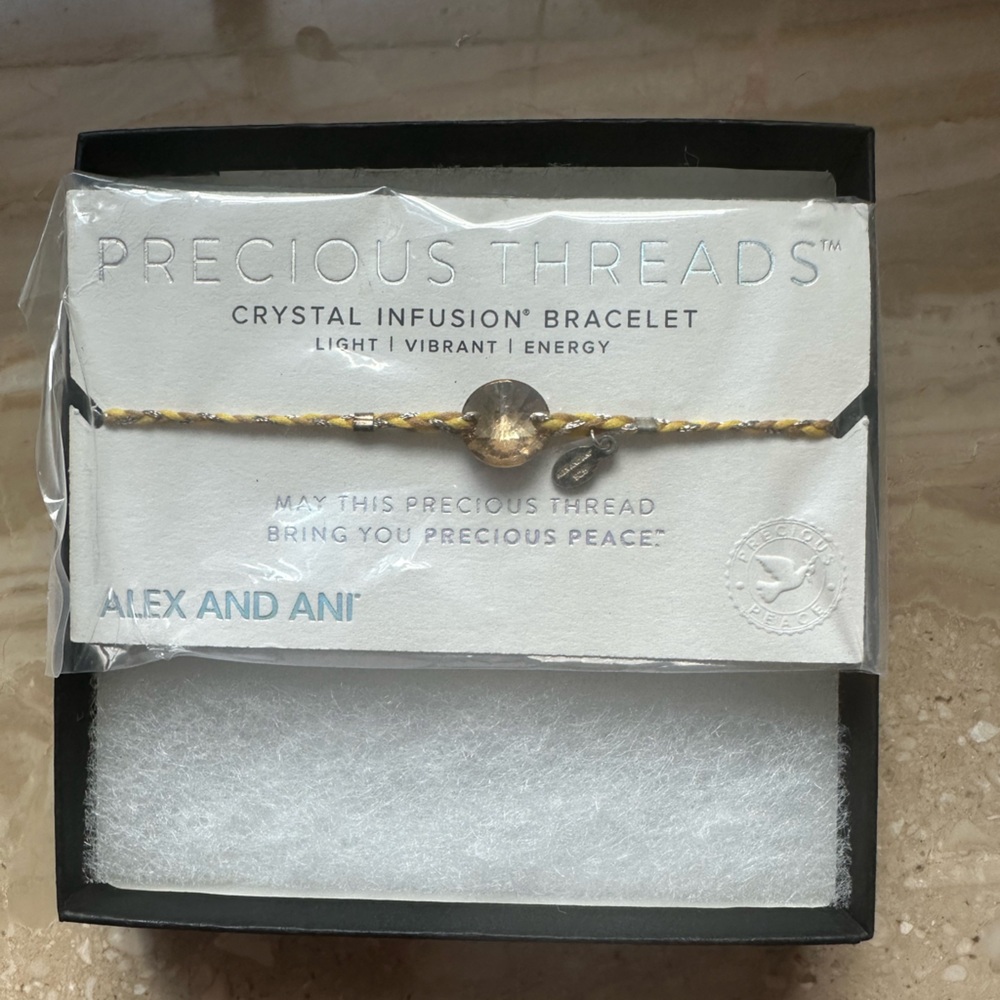 NWT Alex and Ani Gold Crystal Infusion Bracelet
